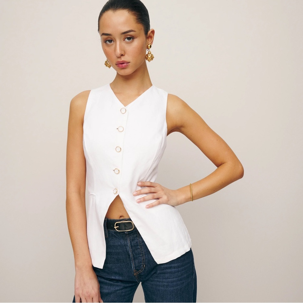 Reformation Aspen linen Top 12